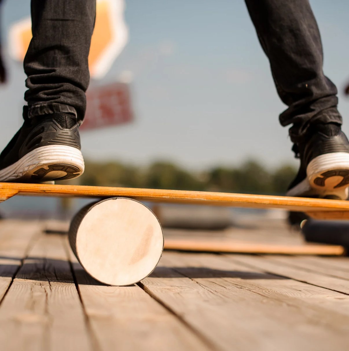 Wobble Board Balance - Papan Keseimbangan Yoga Kayu untuk Anak,