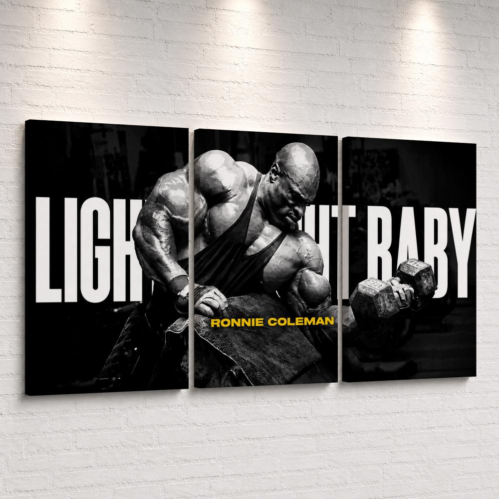 Home Gym Room - Lukisan Dinding Berbingkai Inspirasi Ronnie Gym,