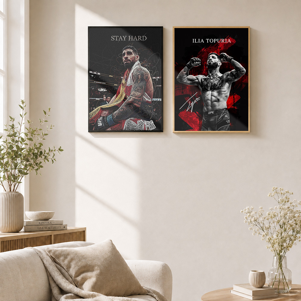 Ilia Topuria Poster Logam Berb - Home Gym Room ulasan dan harga