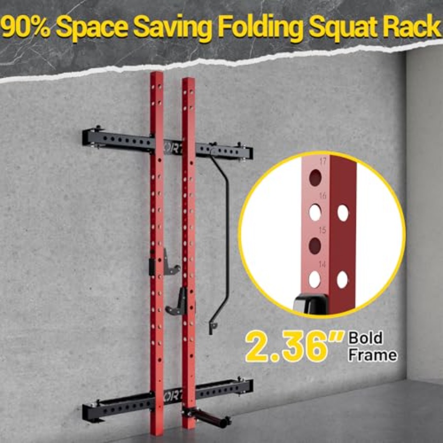 Rak squat lipat untuk gym ruma - Home Gym Folding Rack ulasan dan harga